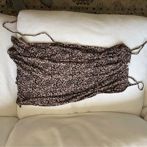 Leopard Print Dress with Belt